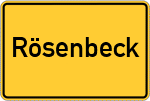 Place name sign Rösenbeck