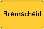 Place name sign Bremscheid, Sauerland