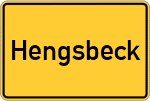 Place name sign Hengsbeck, Sauerland