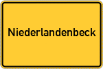 Place name sign Niederlandenbeck, Sauerland