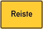 Place name sign Reiste, Sauerland