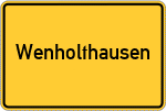 Place name sign Wenholthausen, Sauerland