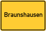 Place name sign Braunshausen, Sauerland