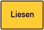 Place name sign Liesen