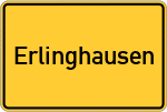 Place name sign Erlinghausen