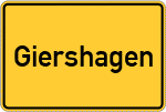 Place name sign Giershagen