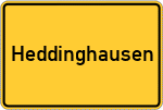 Place name sign Heddinghausen, Sauerland