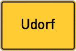 Place name sign Udorf