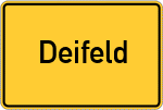Place name sign Deifeld