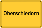 Place name sign Oberschledorn