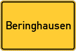 Place name sign Beringhausen, Kreis Meschede