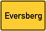 Place name sign Eversberg, Kreis Meschede