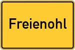 Place name sign Freienohl, Sauerland