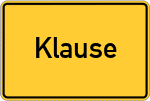 Place name sign Klause