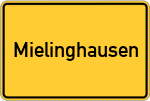 Place name sign Mielinghausen, Kreis Meschede