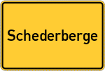 Place name sign Schederberge