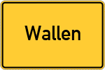 Place name sign Wallen, Kreis Meschede