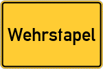 Place name sign Wehrstapel, Kreis Meschede