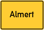 Place name sign Almert, Sauerland
