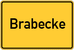 Place name sign Brabecke