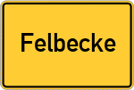 Place name sign Felbecke