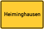 Place name sign Heiminghausen