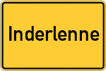 Place name sign Inderlenne, Sauerland