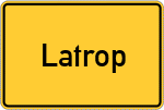 Place name sign Latrop, Sauerland