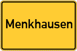 Place name sign Menkhausen