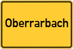 Place name sign Oberrarbach