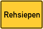 Place name sign Rehsiepen