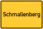 Place name sign Schmallenberg