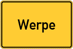 Place name sign Werpe