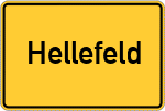 Place name sign Hellefeld
