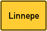 Place name sign Linnepe