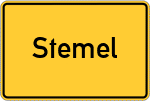 Place name sign Stemel