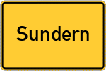 Place name sign Sundern
