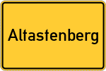 Place name sign Altastenberg