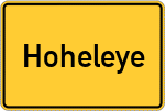 Place name sign Hoheleye