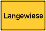 Place name sign Langewiese