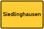 Place name sign Siedlinghausen