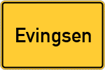 Place name sign Evingsen