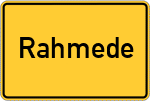 Place name sign Rahmede