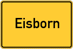 Place name sign Eisborn