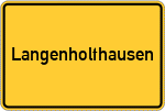 Place name sign Langenholthausen, Sauerland