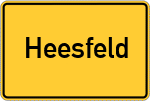 Place name sign Heesfeld