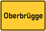 Place name sign Oberbrügge