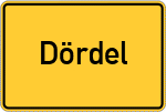 Place name sign Dördel
