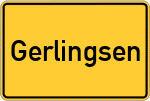 Place name sign Gerlingsen