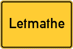 Place name sign Letmathe